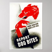 Dog Bites melden Poster (Vorne)