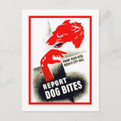 Dog Bites melden Postkarte (Vorderseite)