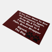 Dog Blackmail Doormat Fußmatte (Schrägansicht)