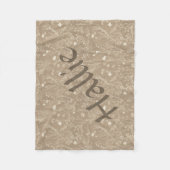 Dog Blanket - Brown Botanical, Personalized Fleecedecke (Vorderseite)