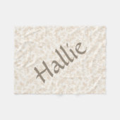 Dog Blanket - Ivory Botanical, Personalized Fleecedecke (Vorderseite (Horizontal))