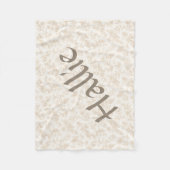 Dog Blanket - Ivory Botanical, Personalized Fleecedecke (Vorderseite)