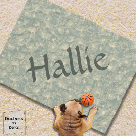 Dog Blanket - Sage Green Botanical, Personalized Fleecedecke