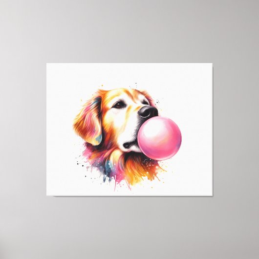 Dog-Blasen-Blase Leinwanddruck (Vorderseite)