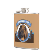 Dog Bloodhound Flachmann (Links)