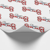 Dog Bone Candy Canes Geschenkpapier (Ecke)