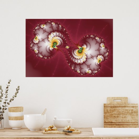 Dog Bone Chew - Fraktal Poster (Küche)