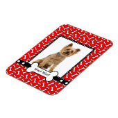Dog Bone Custom Puppy Portrait Frame Magnet (Linke Seite)