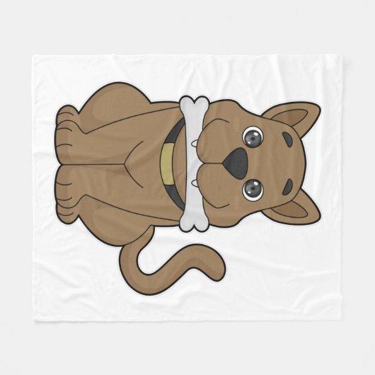 Dog Bone Fleecedecke (Vorderseite (Horizontal))