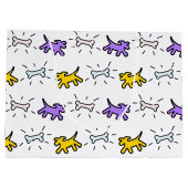 Dog Bone Graffiti Style Auswahl Farbe L Geschenkbe Große Geschenktüte (Rückseite)