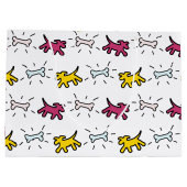 Dog Bone Graffiti Style Auswahl Farbe L Geschenkta Große Geschenktüte (Rückseite)