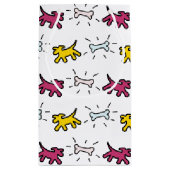 Dog Bone Graffiti Style Auswahl Farbe M Geschenkta Kleine Geschenktüte (Rückseite)