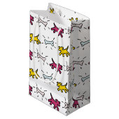 Dog Bone Graffiti Style Auswahl Farbe M Geschenkta Kleine Geschenktüte (Vorderseite Schrägansicht)