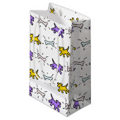 Dog Bone Graffiti Style Auswählen Farbe S Geschenk Kleine Geschenktüte (Vorderseite Schrägansicht)