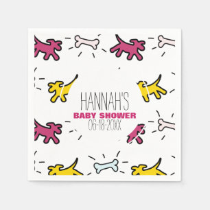 Dog Bone Graffiti Style Babydusche P Napkin 2 Serviette