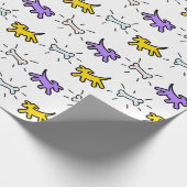 Dog Bone Graffiti Style Wählen Sie Farbe Wrapping Geschenkpapier (Ecke)
