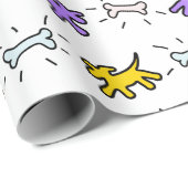 Dog Bone Graffiti Style Wählen Sie Farbe Wrapping Geschenkpapier (Rolleneckpunkt)
