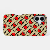 Dog Bone Hearts iPhone 16 Hülle (Rückseite (Horizontal))