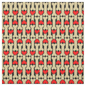 Dog Bone Hearts Stoff (Muster)