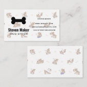 Dog-Bone-Logo | Hunde und Knochenmuster Visitenkarte (Vorne/Hinten)