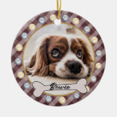 Dog Bone Name Paws Christmas | Keramik Ornament (Vorne)