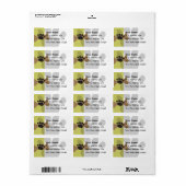 Dog Bone & Paw Print Adressaufkleber (Vorne)
