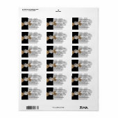 Dog Bone & Paw Print Adressaufkleber (Vorne)