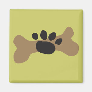 Dog Bone & Paw Print Magnet