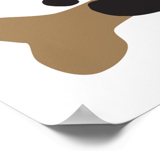 Dog Bone & Paw Print Poster (Ecke)