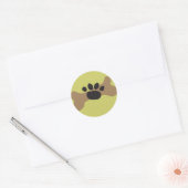 Dog Bone & Paw Print Runder Aufkleber (Umschlag)