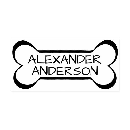 Dog Bone personalisieren Gummistempel (Prägung)