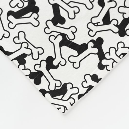 Dog Bone Pet Fleece Blanket (Ecke)
