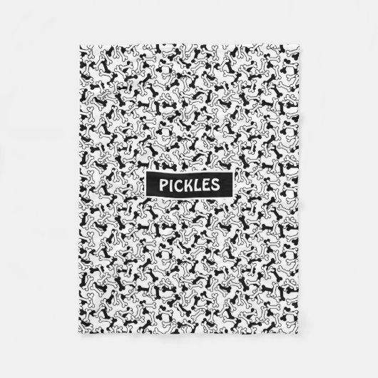 Dog Bone Pet Fleece Blanket (Vorderseite)