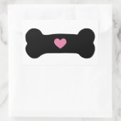 Dog Bone Rechteckiger Aufkleber (Tasche)