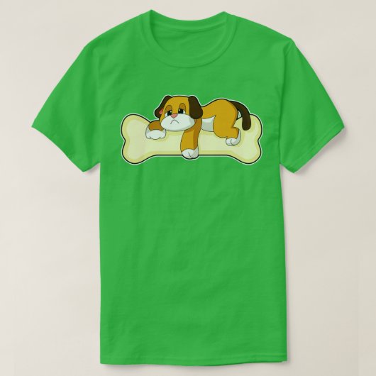 Dog Bone Schlafen T-Shirt (Design vorne)
