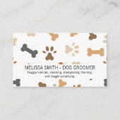 Dog Bone und Paw Prints Visitenkarte (Vorderseite)