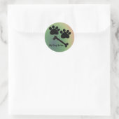 Dog Bone und Paws Runder Aufkleber (Tasche)