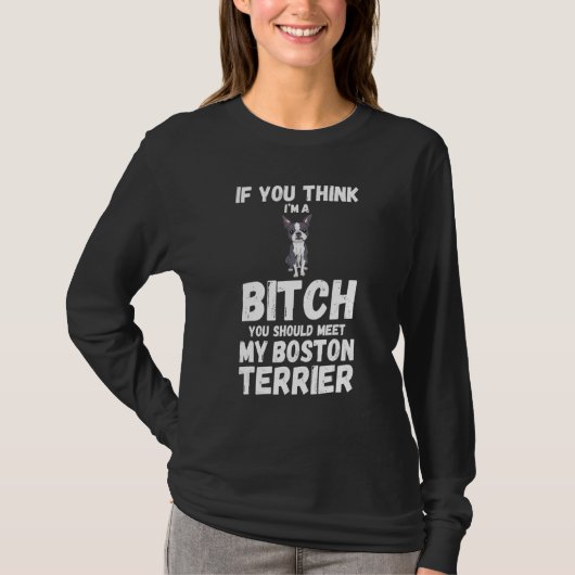 Dog Boston Terrier T-Shirt (Vorderseite)