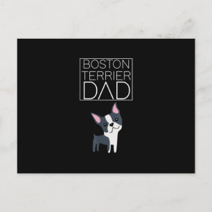 Dog Boston Terrier Vater Mens I Liebe Niedlich Fun Postkarte