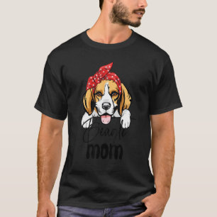 Dog Bow Funny Niedlich Beagle Mama Muttertag T-Shirt
