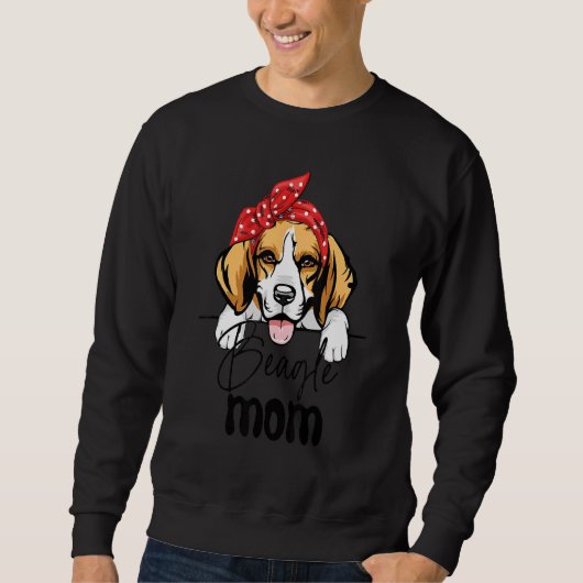Dog Bow Niedlich Beagle Mama Muttertag Sweatshirt (Vorderseite)