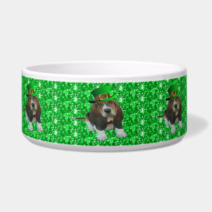 Dog Bowl Basset Hound St Patrick's Napf