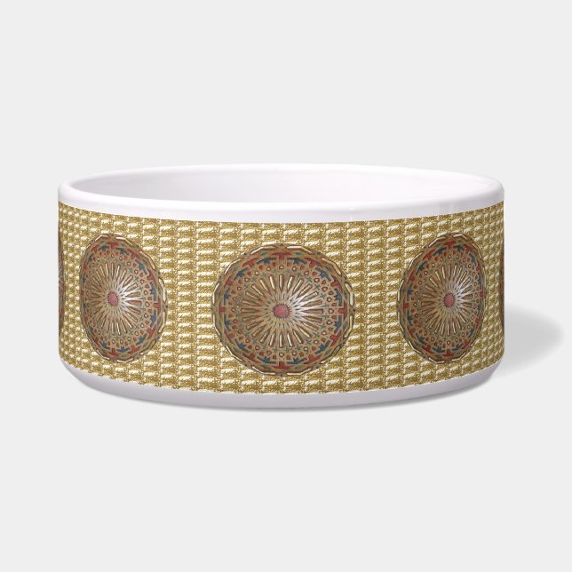 Dog Bowl Morrocon Beauty on Gold Napf (Vorderseite)