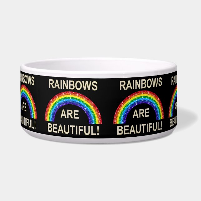 Dog Bowl Rainbows sind schön Napf (Vorderseite)