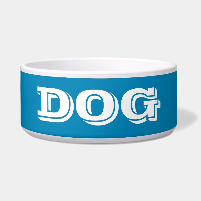 Dog Bowl von Janz Large Steel Blue Napf (Vorderseite)