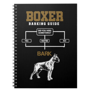 Dog Boxer Guide eim Pfote Notizblock