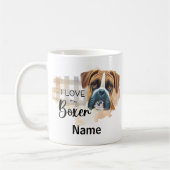 Dog Boxer Tasse, Cup Kaffeetasse (Links)