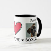Dog Boxers Tasse (VorderseiteRechts)