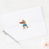 Dog-Boxing-Sticker Runder Aufkleber