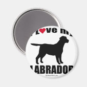 "DOG BREED" - LABRADOR - "I LIEBE my LABRADOR" Magnet (Vorderseite/Rückseite)